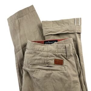 Freenote Japanese Selvedge Cloth Slim Slub Workers Chino Sz 33x26 Khaki Brown